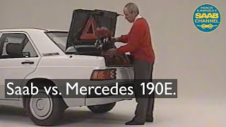 SAAB vs Mercedes 190 E. Sound damaged first 90 seconds.