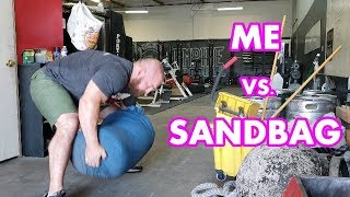 Strongman Sandbag Tutorial - Tips for Picking and Carrying a Sandbag Faster