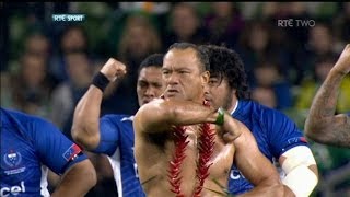 Brian Lima leads Samoa in Siva Tau tribute to Peter Fatialofa | RTÉ Rugby