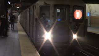 IRT Broadway/7th Avenue Line: 1 Trains at 181 St [R62A] - NYC Subway