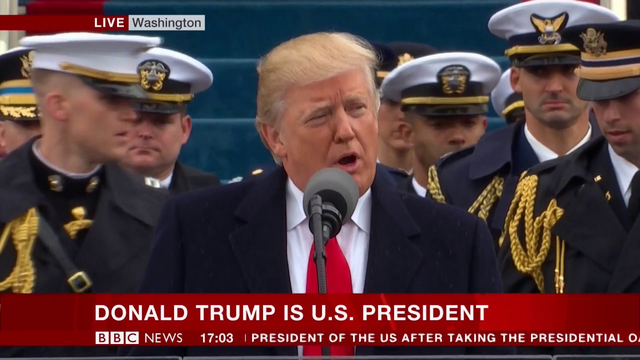 Donald Trump's Inauguration And Speech 20 Jan 2017 - YouTube