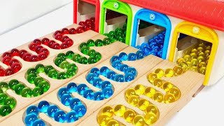 Marble Run Race ☆ HABA Slope + Cuboro + Bornelund Quadrilla + Transparent pipe