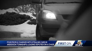 Four charged with stealing cars, leading deputies on chase in Anderson Township