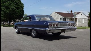 1963 Chevrolet Chevy Impala Hardtop in Blue \u0026 409 Engine Sound on My Car Story with Lou Costabile