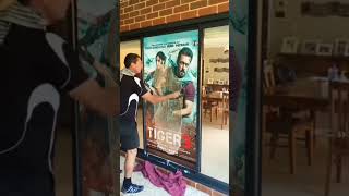 Tiger 3 Poster In Cinemas 🔥🔥।  #shorts #salmankhan #tiger3 #jawan