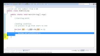 Java Tutorial - Count Controlled For Loop