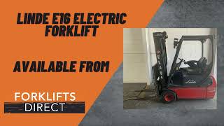 Linde E16 Electric Forklift