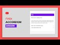 FAQ Accordion Design | HTML, CSS And JavaScript