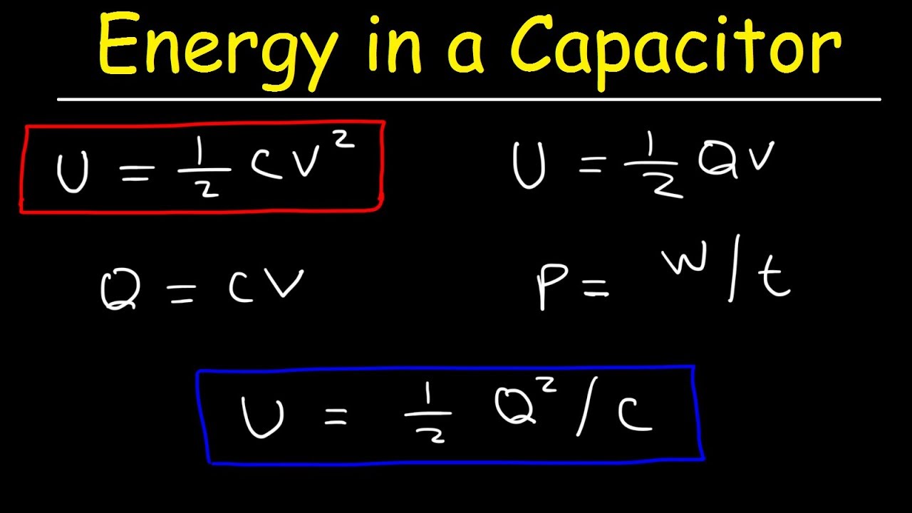 How To Calculate The Energy Stored In A Capacitor - YouTube