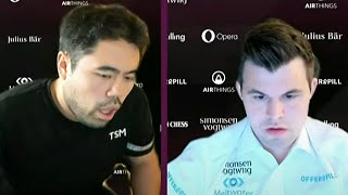 Hikaru Can Not Believe His Eyes! || Nakamura vs Carlsen || NCC Finals! (2021)