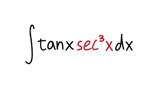 Integral of tan(x)*sec^3(x), tan sec approach, calculus 2 tutorial