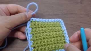 細編みの縁の編み方【縁編み】かぎ針編みの基本　How to Crochet