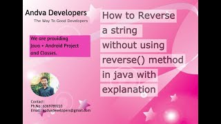 #1 || How to reverse a string without using reverse() method in java with explanation || Java