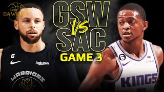Golden State Warriors vs Sacramento Kings Game 3  Highlights | 2023 WCR1 | FreeD
