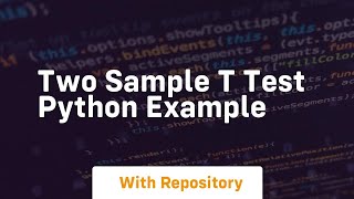 two sample t test python example