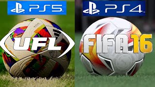 UFL PS5 VS FIFA 16 PS4