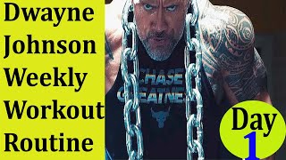 Dwayne Johnson Weekly Workout Routine Day 1