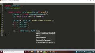 Example Using Math.min() and Max() Functions