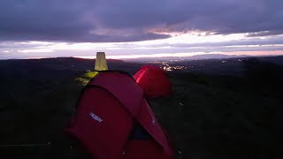 Wild camping Scotland. Loudoun hill summit camp. New tent test: Husky flame 2 extreme 4 season👍👌