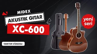 Midex XC-600 Profesyonel Ahşap Ağaç Akustik Gitar