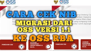 Cara Cek NIB dari OSS Versi 1.1 ke OSS RBA