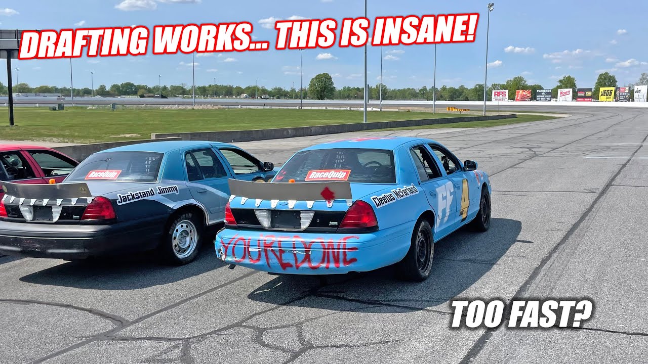 SLINGSHOT ENGAGED! Testing Our Nitrous Crown Vics on INDY's Huge Oval Track Went AMAZING!