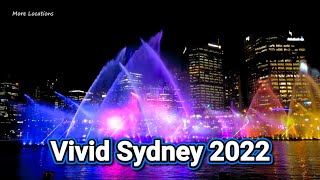 Vivid Sydney 2022 - Water And Light Show | Darling Harbour, Sydney Australia