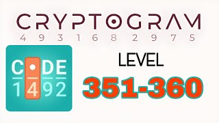 Cryptogram Letters and Numbers 351 352 353 354 355 356 357 358 359 360