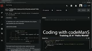 Codewars 8 kyu Training JS #1: Create Your First JS Function and Print "Hello World!" Javascript