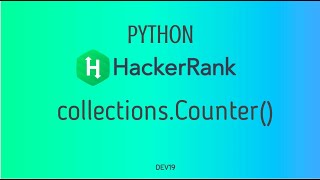 #33 : collections.Counter( ) | Hackerrank Python Solutions