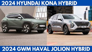New 2024 Hyundai Kona Hybrid Vs 2024 Gwm Haval Jolion Hybrid Comparison ...