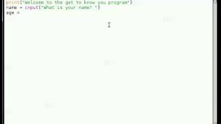 Python program to get the name and age using the Raspberry Pi