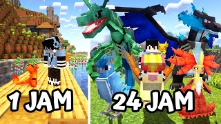 24 Jam Jadi Traine Pokemon Di Minecraft !!