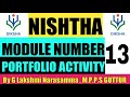 MODULE 13 | PORTFOLIO ACTIVITY 13 | MODEL FOR NISHTHA | DIKSHA