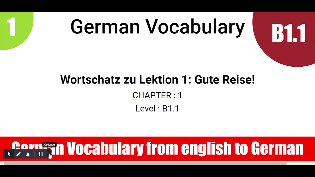 German Vocabulary | Learn German Vocabulary | Niveau B1 Lektion 1: Gute ...