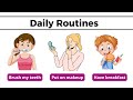 Vocabulary: 50+ Daily Routine vocabulary with sentence | Listen and Practice (P1)