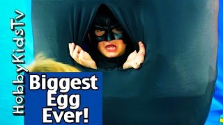 Extra Scenes: Worlds Biggest Egg Ever! BATMAN SUPERHERO by HobbyKidsTV