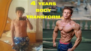 4 years Body Transformation (from skinny to muscular) | Transformation Hub