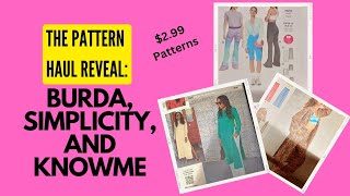 The Pattern Haul Reveal Burda, Simplicity, and Know me #patternhaul #hauls #diysewing