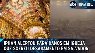 Desabamento de telhado na Bahia: Iphan havia alertado igreja sobre danos | SBT Brasil (05/02/25)