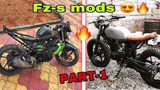 YAMAHA FZ-S MODIFICATION  #SCRAMBLER #CAFERACER🔥PART - 1🔥