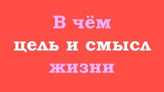 В чём цель и смысл жизни