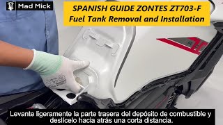 SPANISH GUIDE ZONTES ZT703 F Fuel Tank Removal and Installation