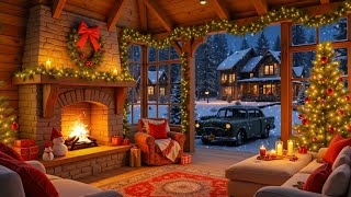 Relaxing Christmas Music with Fireplace 🔥 Cozy Instrumental Holiday Ambience 🎄 Tutorial