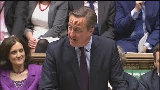 David Cameron and Jeremy Corbyn at PMQs