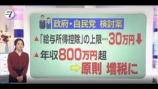 所得税控除見直し “年収800万円超で増税” 最終調整へ