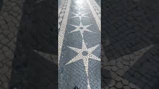 Mosaic Tiles Sidewalks of Lisbon Portugal 🇵🇹, Slippery when Wet 😉