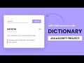 Dictionary App | HTML, CSS And Javascript | JS Project