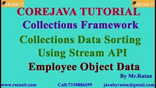 Core java Tutorial || Collections Framework || Object Data (Emp) Sorting Using Stream API
