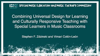 Combining Universal Design for Learning and Culturally Responsive Teaching with Special Learners in